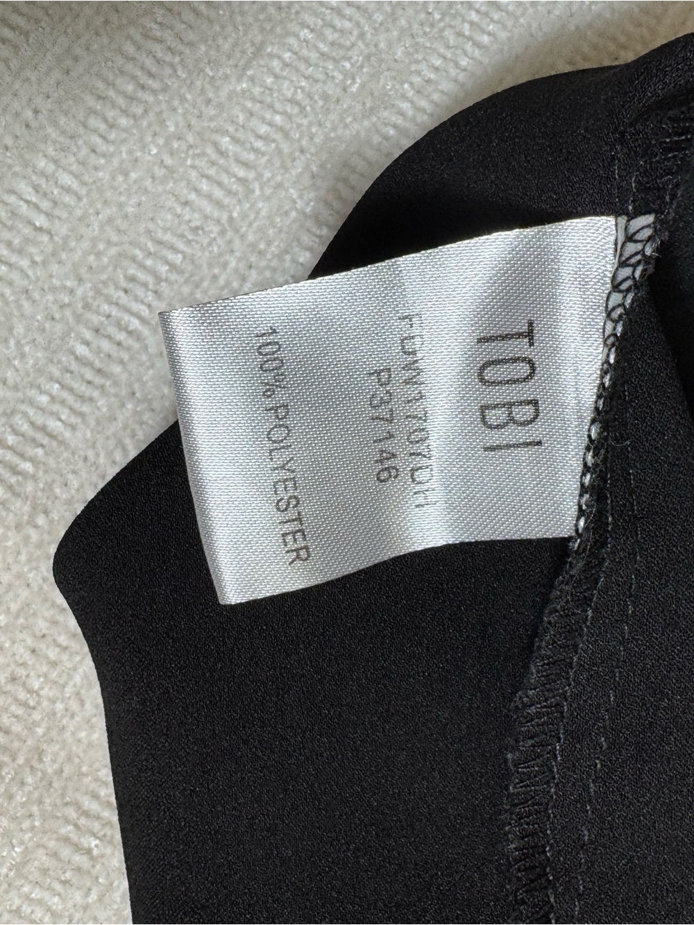 Tobi Asymmetrical Faux Wrap Mini Cocktail Dress Black Large - Picture 9 of 9